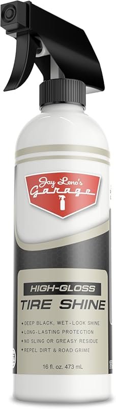 Jay Leno's Garage Tire Shine for Deep Black Wet Look on Wheels and Tir