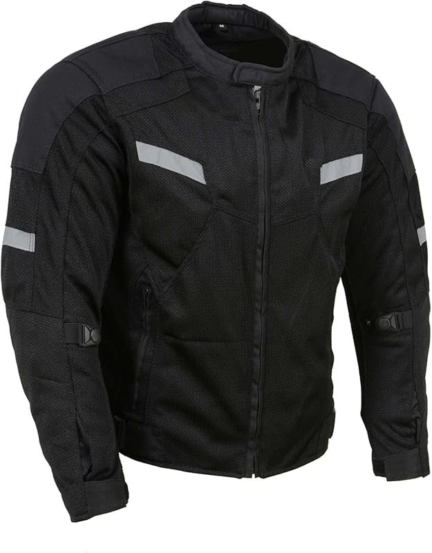 Milwaukee Leather Men's Motorcycle Jacket in Black and High-Viz Green: