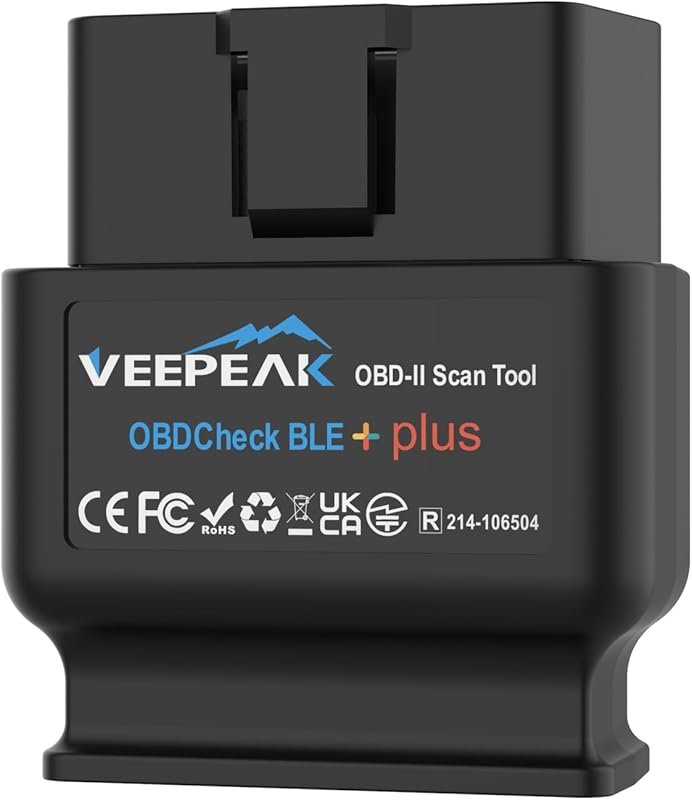 Veepeak OBDCheck BLE+ Bluetooth OBD II Scanner for iOS and Android Wir