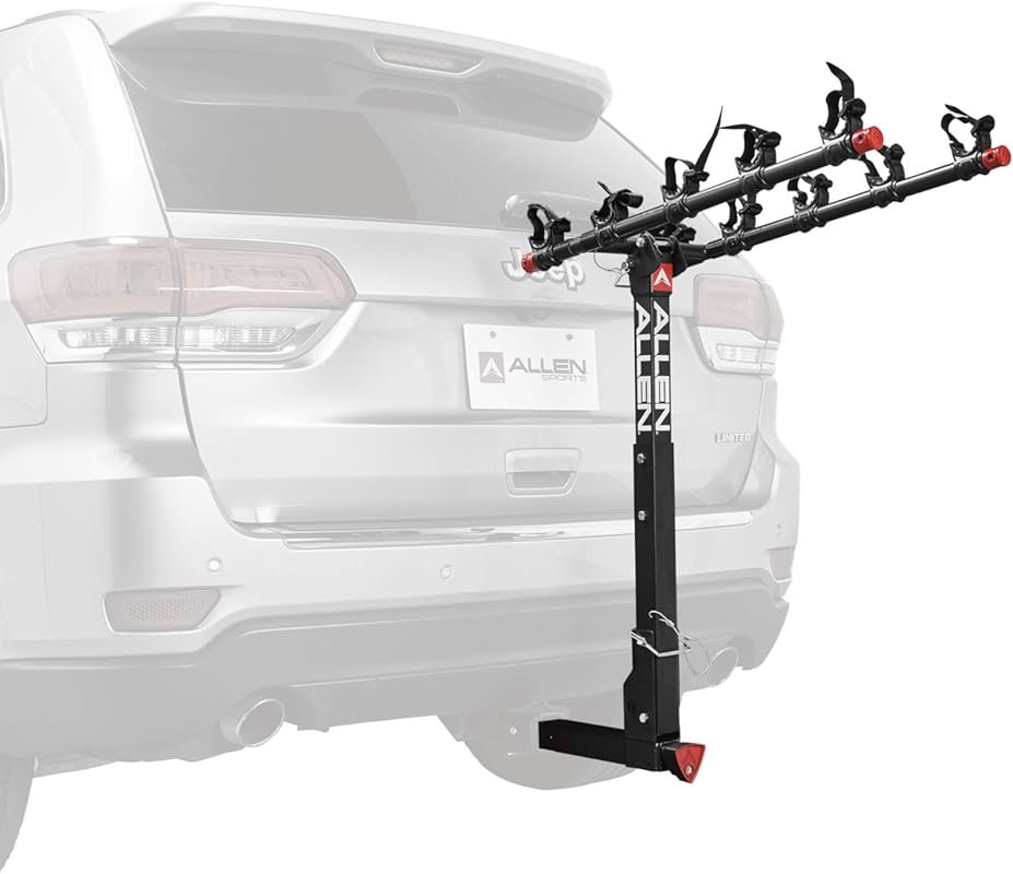Allen Sports Deluxe 5-Bike Hitch Carrier with Locking Quick Release an