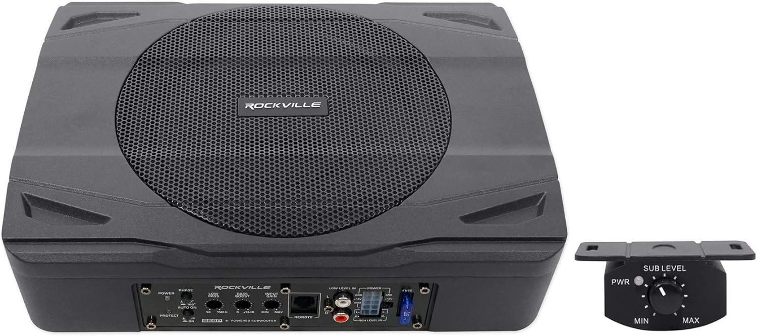 Rockville SS8P 8-Inch Under-Seat Active Subwoofer