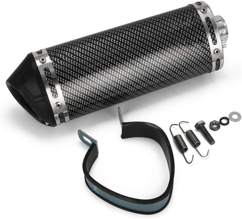 Universal Carbon Fiber Slip-On Exhaust Muffler with DB Killer 1.5 inch