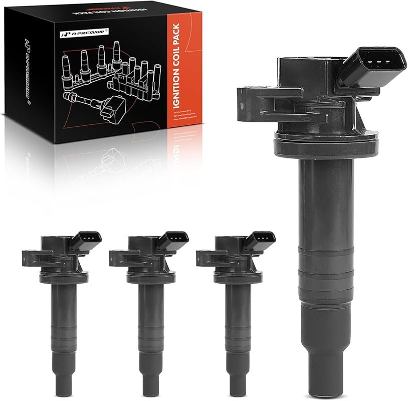 A-Premium Ignition Coil Pack Set of 4 Compatible with Toyota Matrix 20