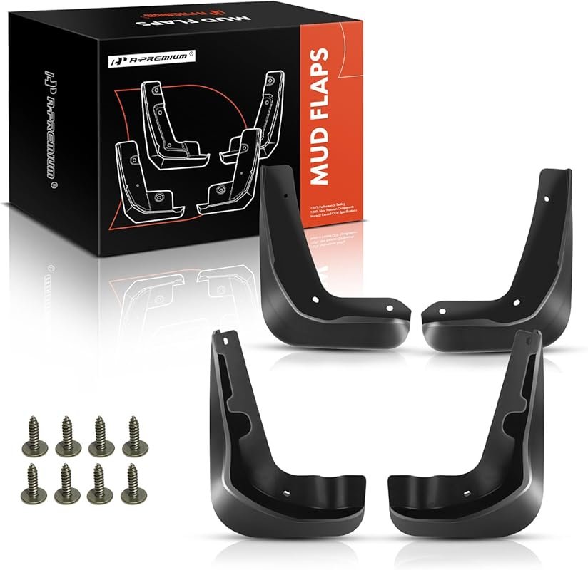 Best Mud Flaps for 2016 Ford Focus SE – Front & Rear, Black, Includes 