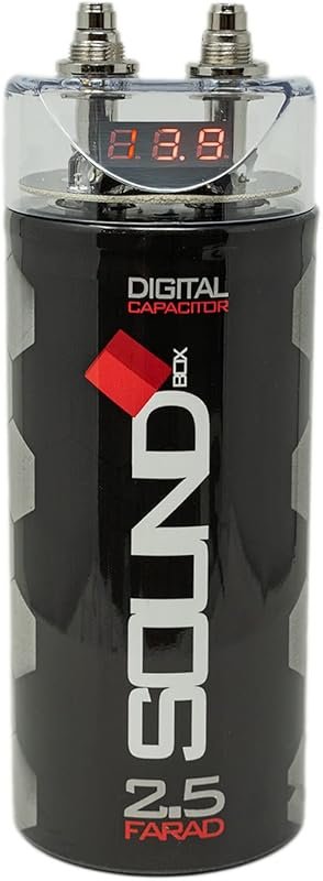 SoundBox SCAP2D 2.5 Farad Digital Car Audio Capacitor for Up to 2500 W