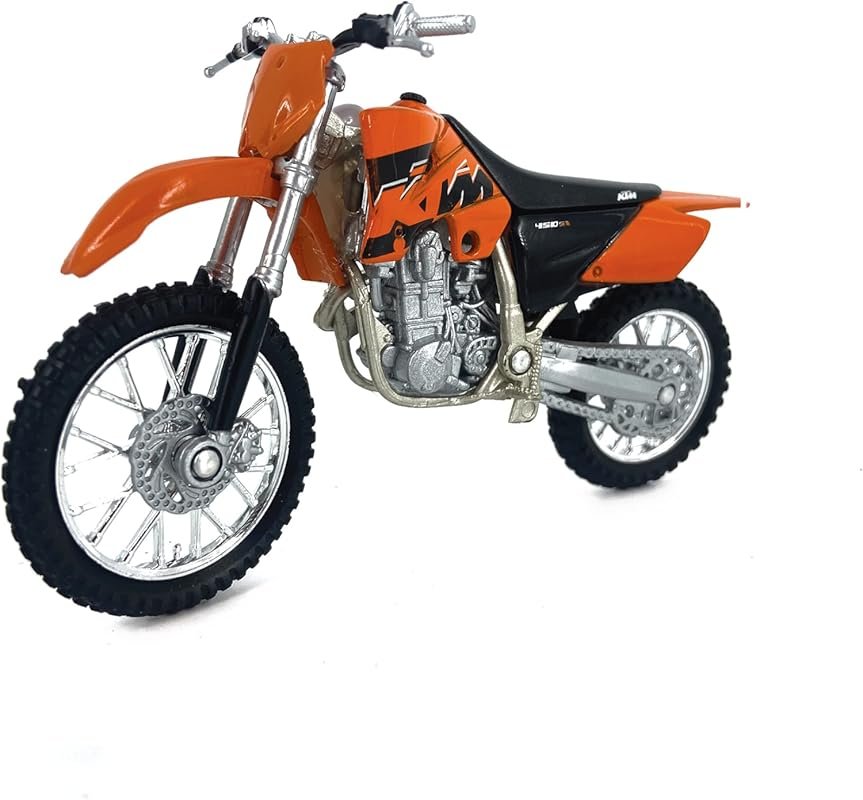 Welly Die Cast Motorcycle Orange KTM 450 SX Racing, 1:18 Scale for Uni