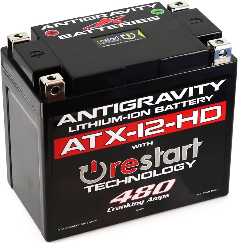 Antigravity ATX12-HD Lithium Battery with Jump Start: 12V 8Ah for Harl