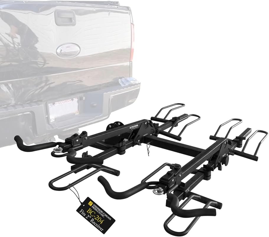 Stromberg Carlson Heavy-Duty Platform Hitch Rack for 4 Bikes with Fold