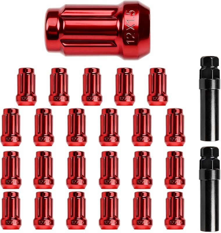 SCITOO M12x1.5 Red Wheel Lug Nuts for Toyota Avalon, Camry, Tundra, an