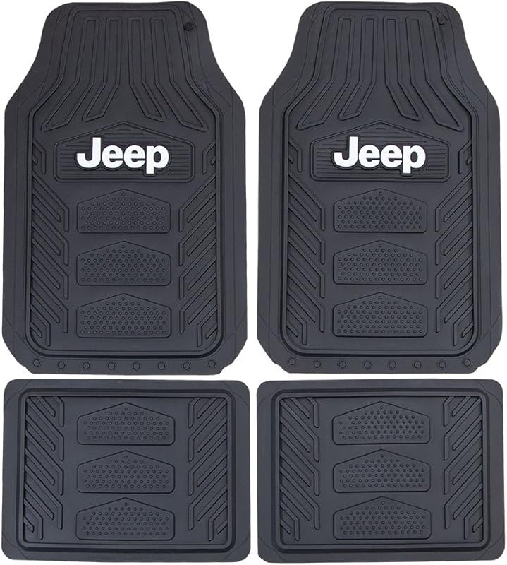 Plasticolor 001668R01 Jeep Weatherpro 4 Piece Floor Mats Set, Floor Ma