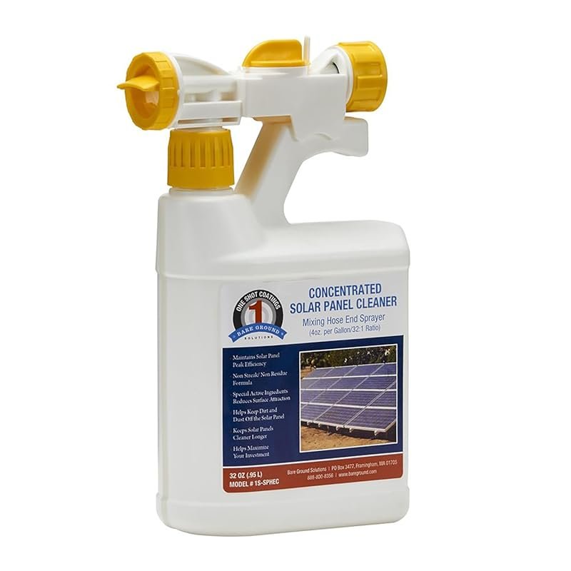 Bare Ground Solutions One Shot Solar Panel Cleaner Concentrate with ho