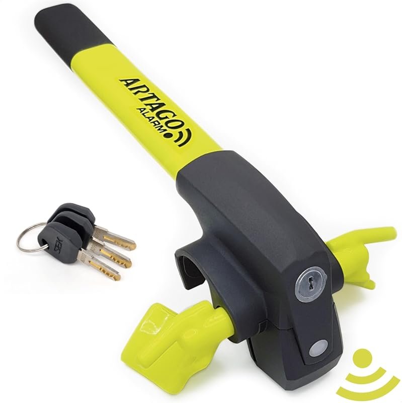 ARTAGO 870 Steering Wheel Lock with Smart Alarm and LED Alert for Enha