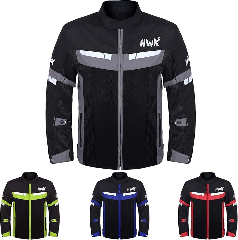 HWK Mesh Motorcycle Jacket Riding Air Motorbike Jacket Biker CE Armore