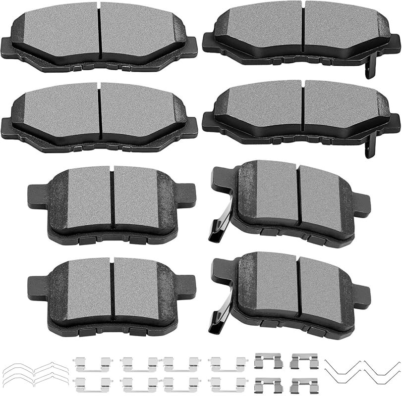 SCITOO 8-piece ceramic front and rear brake pads for Honda Accord 2008