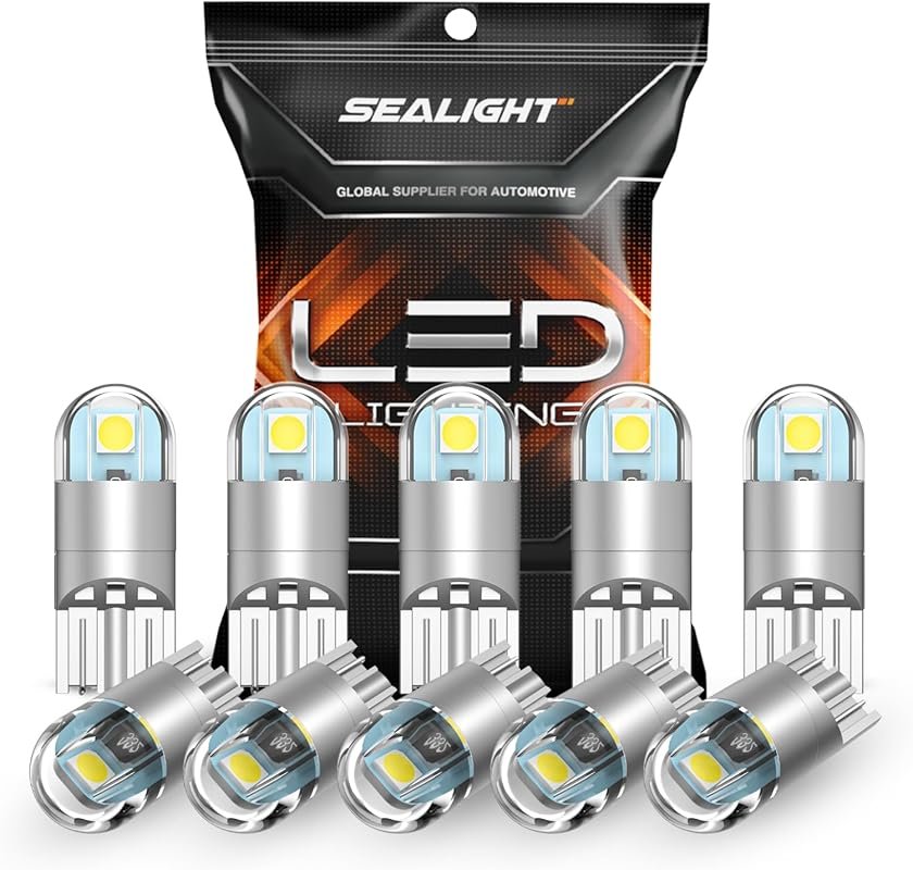 SEALIGHT 194 LED Bulb in 6000K White for Interior, License Plate, and