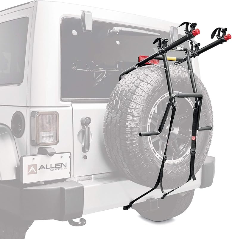 Allen Sports 322DN Deluxe 2-Bike Spare Tire Mounted Carrier for Trucks