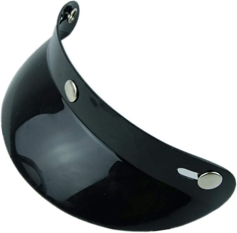 VCOROS Black Peak Shield for Open Face Retro Helmets – Sun Shade Prote