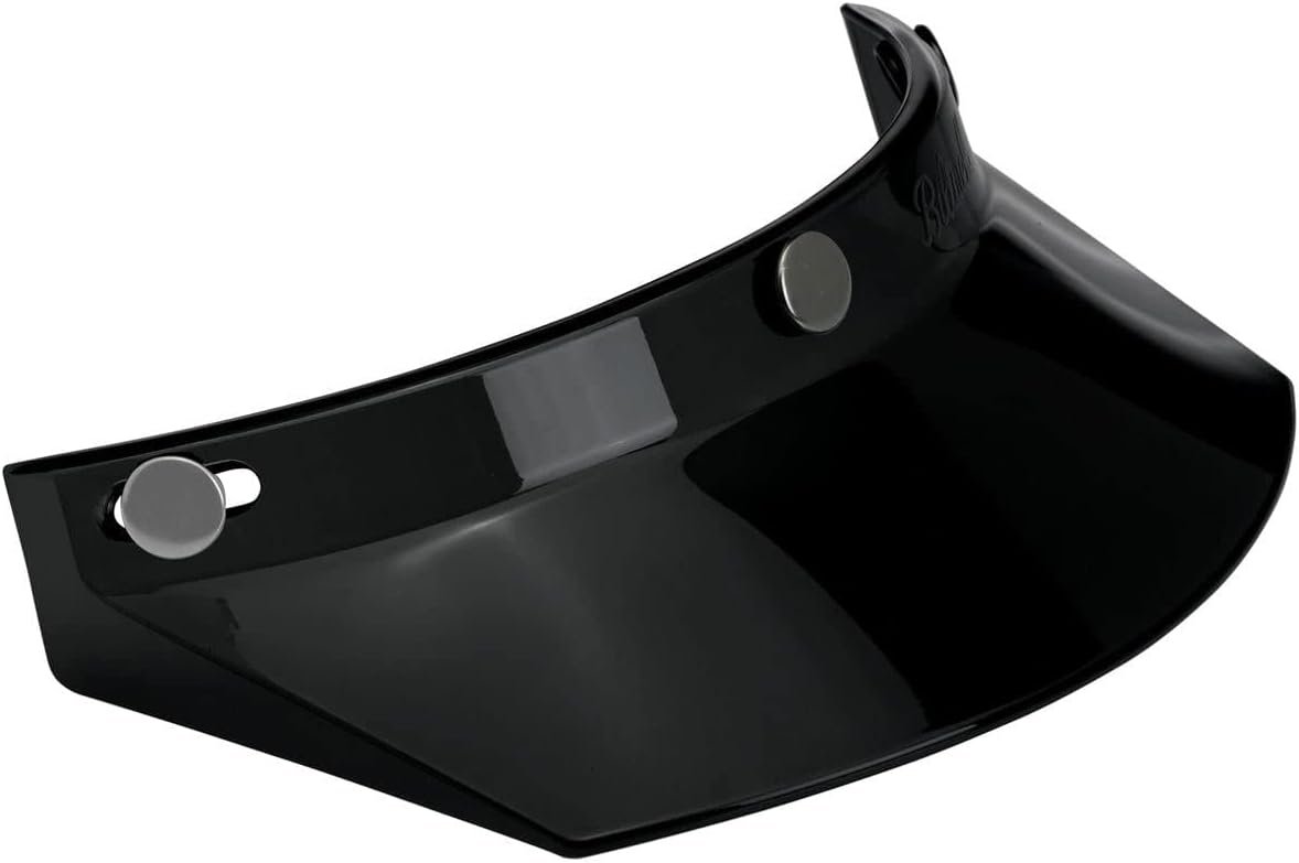 Biltwell Universal Fit 3-Snap Moto Visor for Helmets – Ideal for Motoc
