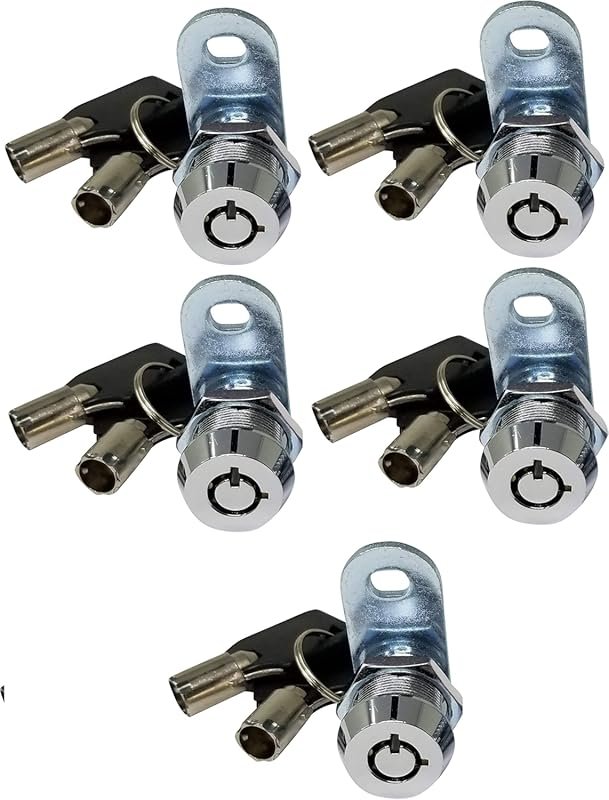 Admiral Tubular Cam Locks for RV Storage Compartments, 5/8 Inch, 5-Pac