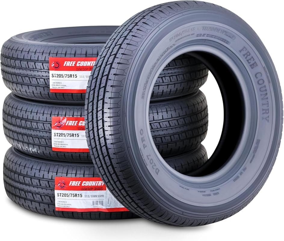 Libra ST205/75R15 Heavy Duty Trailer Tires with 10-Ply Load Range E St