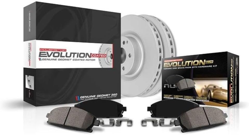 Power Stop CRK4713 Front Ceramic Brake Pads and Coated Brake Rotors Ki
