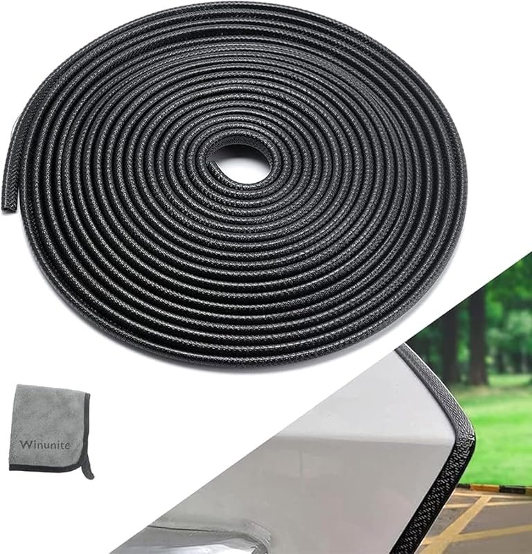 Black U-Shaped Car Door Edge Guards with Metal Clips, No Glue, Resists