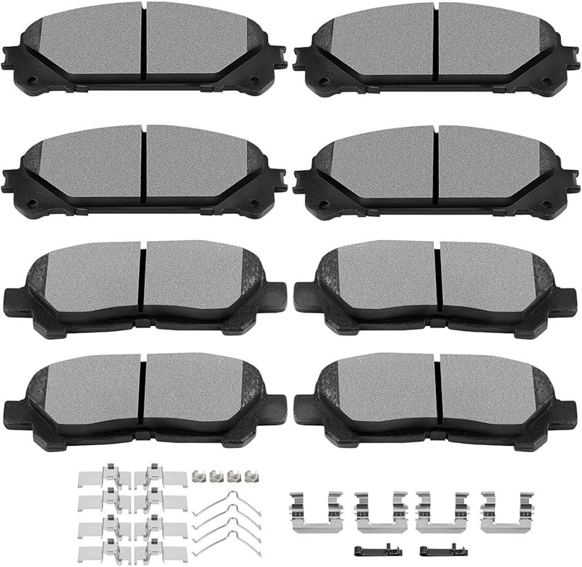 SCITOO Ceramic Front Rear Disc Brake Pad Set fit for 2008