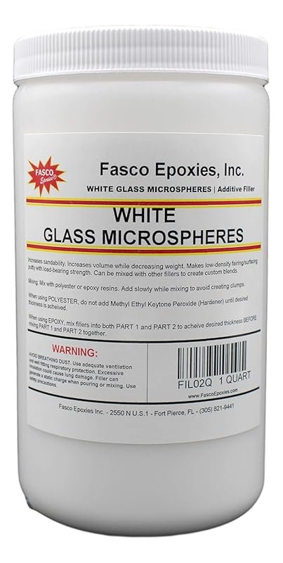 White Glass Microspheres Filler for Epoxy and Polyester Resin in Quart