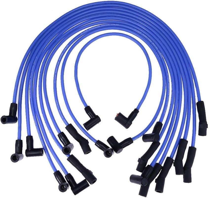 9mm Blue Racing Spark Plug Wire Set for Ford F-150, Mustang 5.0L/5.8L