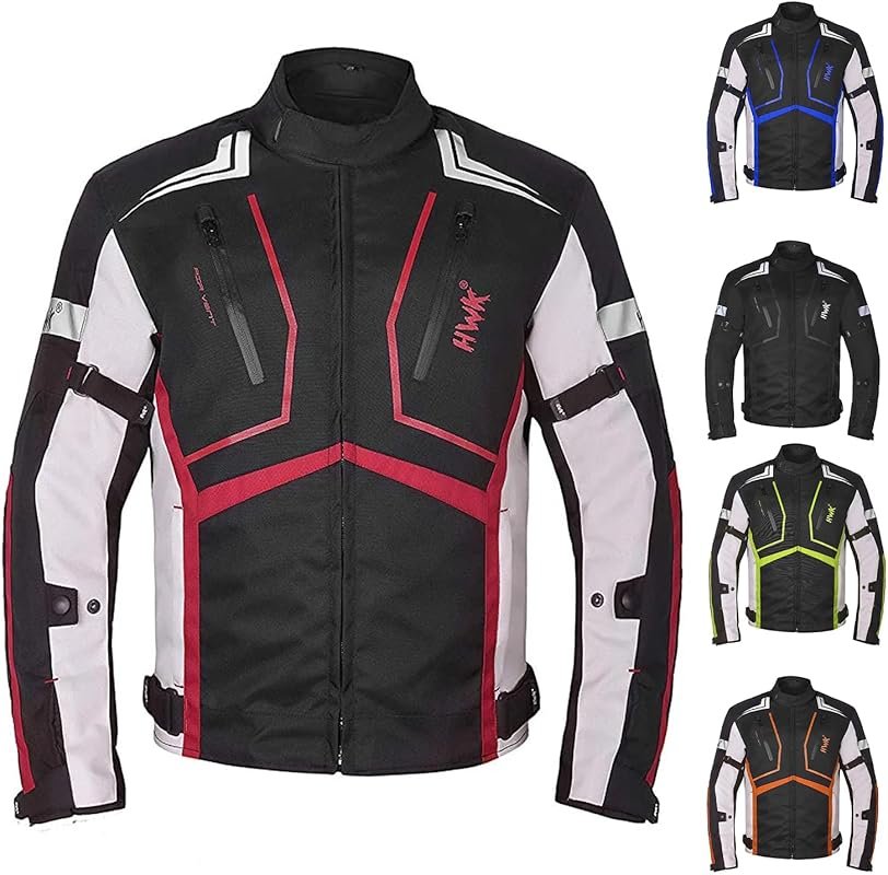 HWK Motorcycle Jacket for Men and Women with Cordura Fabric and Armor 