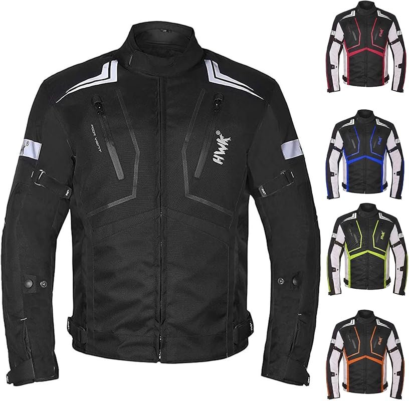 HWK Scorpion Motorcycle Jacket for Men & Women with Armor and Breathab