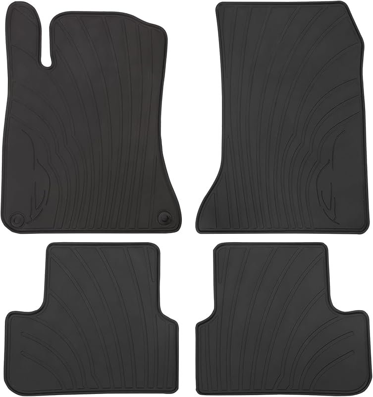 Heavy-Duty All-Weather Custom-Fit Rubber Floor Mats for Mercedes-Benz 