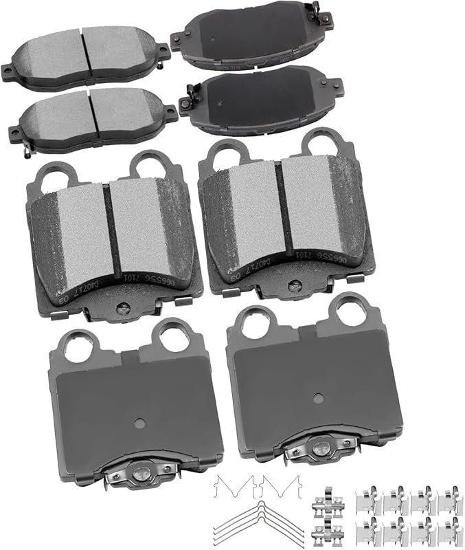 CCIYU D619 D771 Ceramic Front & Rear Brake Pads for Lexus GS300/GS400/GS430/IS300/SC430 (1998-2010)