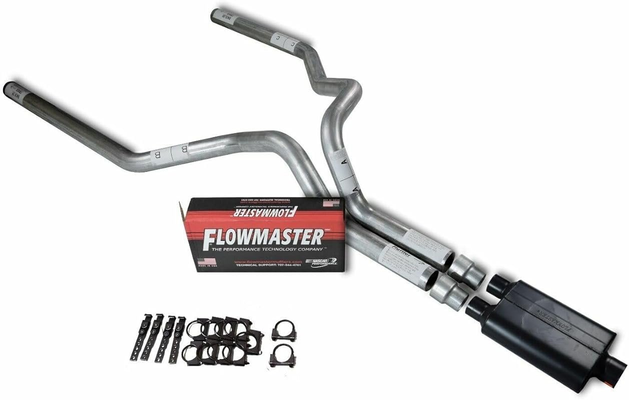 Shopline Dual 3-Inch Exhaust System for 2009-2018 Ram 1500 with Flowma