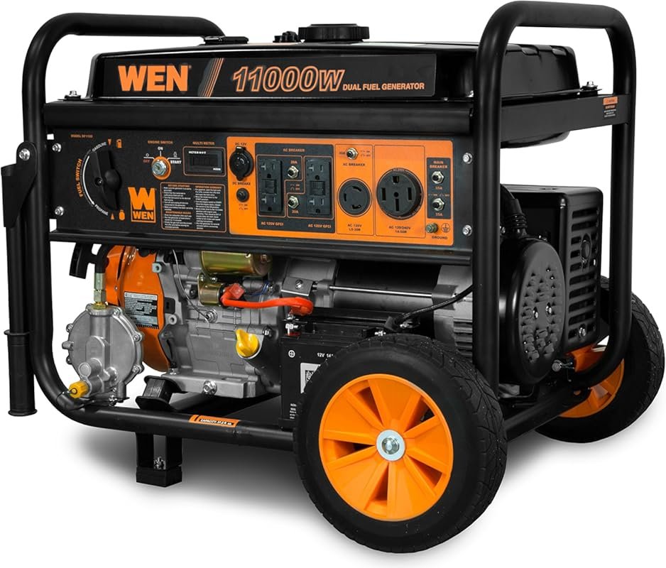 WEN 11000-Watt Dual Fuel Portable Generator with Electric Start and Wh