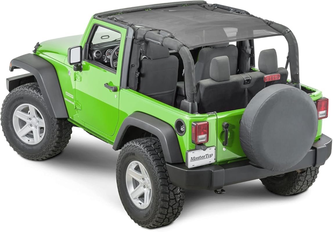 MasterTop Freedom Mesh Bimini Plus Top for 2007-2018 Jeep JK Wrangler