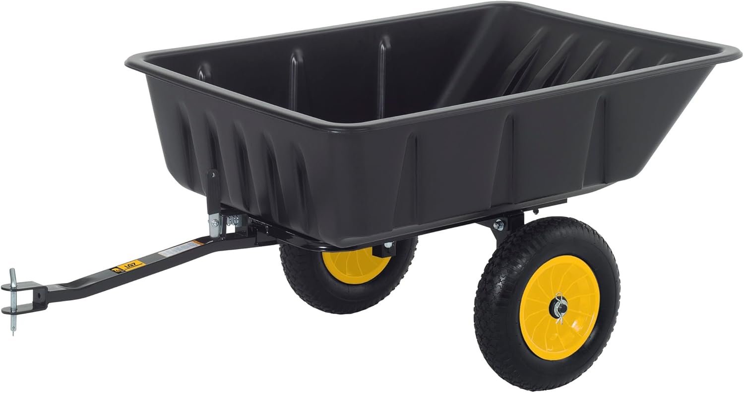 Polar Heavy-Duty ATV Trailer with Tilt Dump Frame and Rustproof Tub fo
