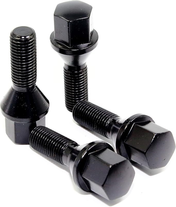 Set of 20 Veritek 14x1.5mm Black Wheel Lug Bolts for Aftermarket Custo