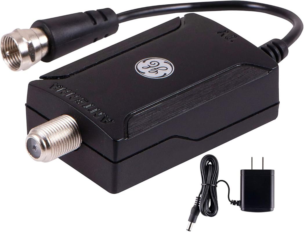 GE Indoor HD TV Antenna Booster for Smart TV Clear Signal VHF UHF