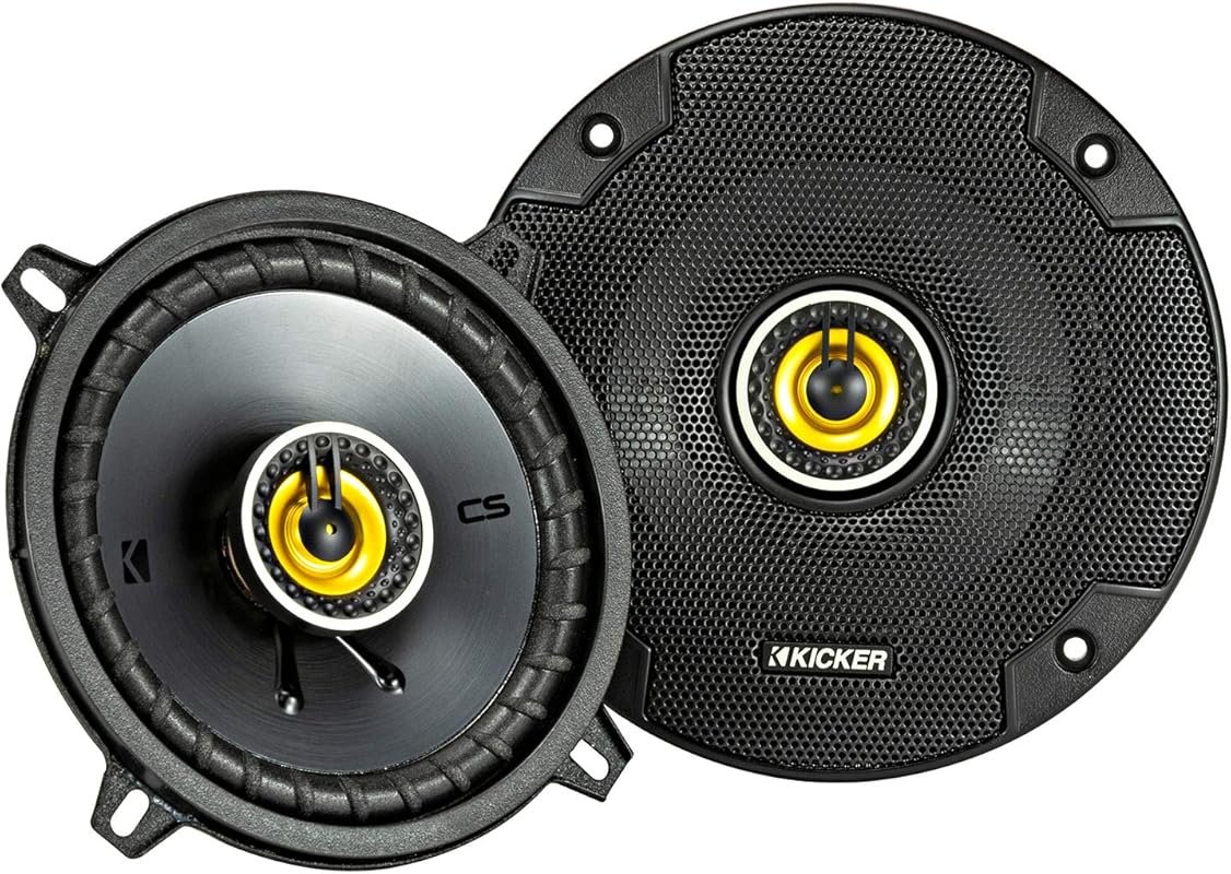KICKER CSC5 5.25-Inch Coaxial Car Speakers with 4-Ohm Impedance, Pair 