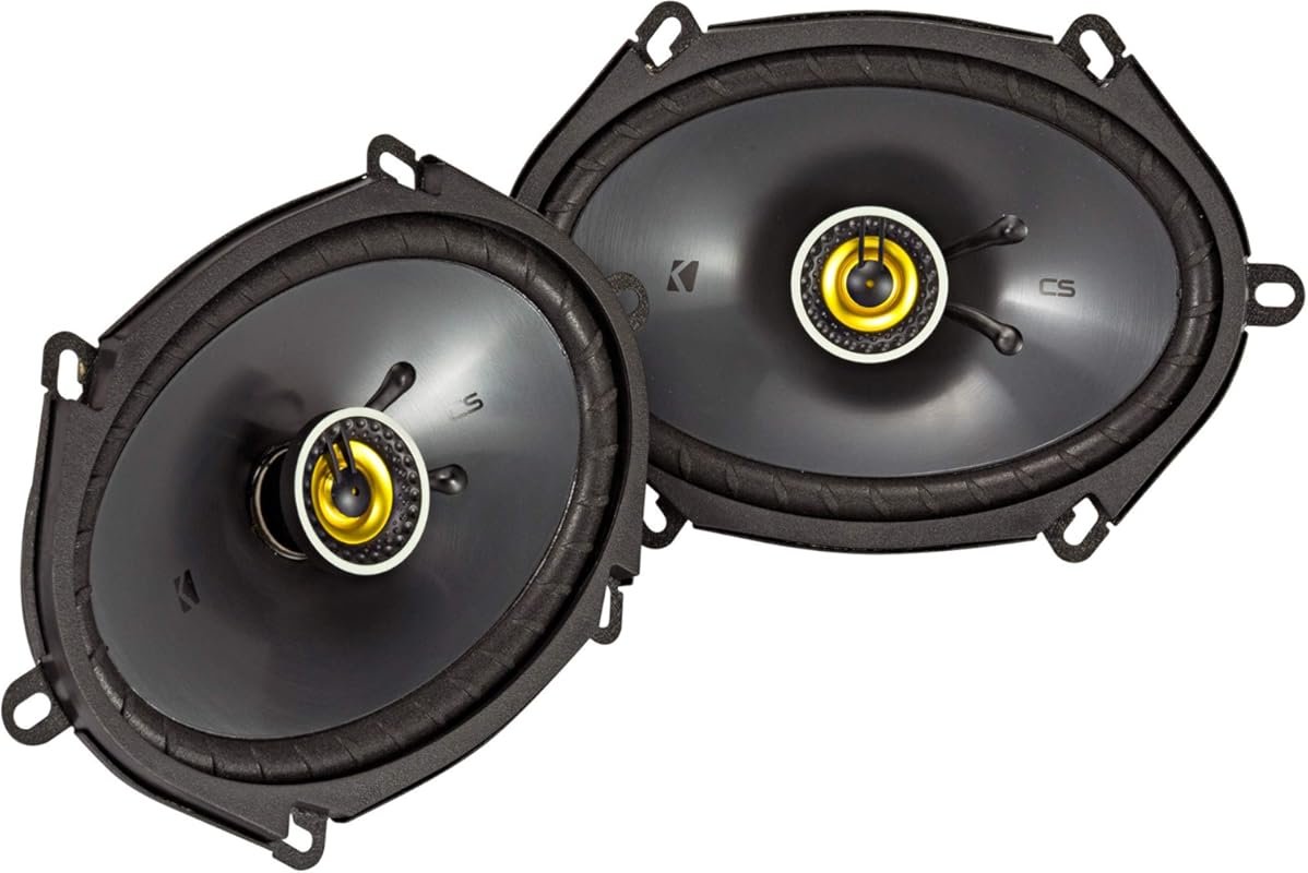 KICKER CS Series CSC68 6 x 8 Inch Car Audio System Speaker, Black
