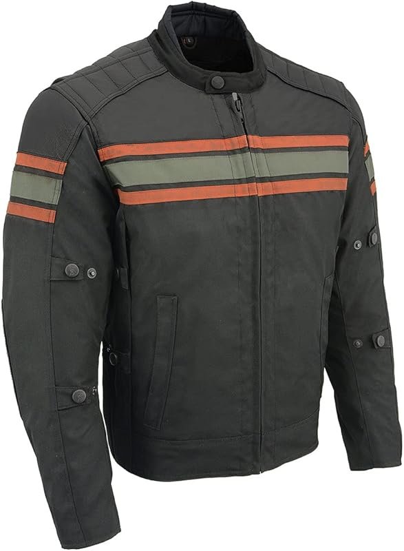 Milwaukee Leather MPM1751 Burnt Orange Leather and Textile Armored Mot
