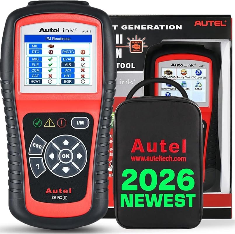 Autel AutoLink AL519 OBD2 Scanner with Enhanced Mode 6, CAN Scan, Chec