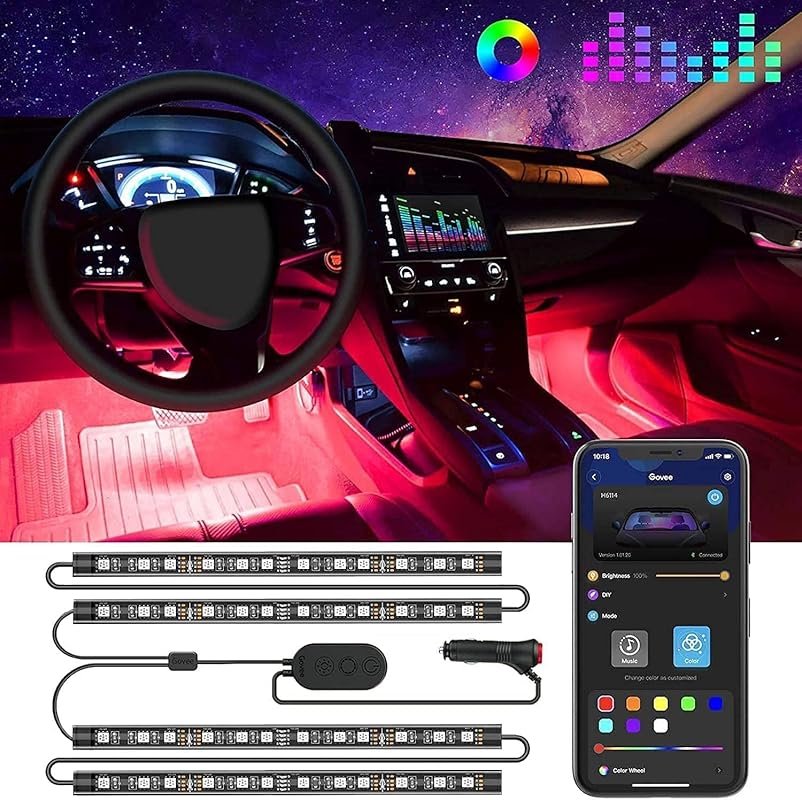 Govee Smart Car LED Lights App Controlled RGB with Music Mode and DIY