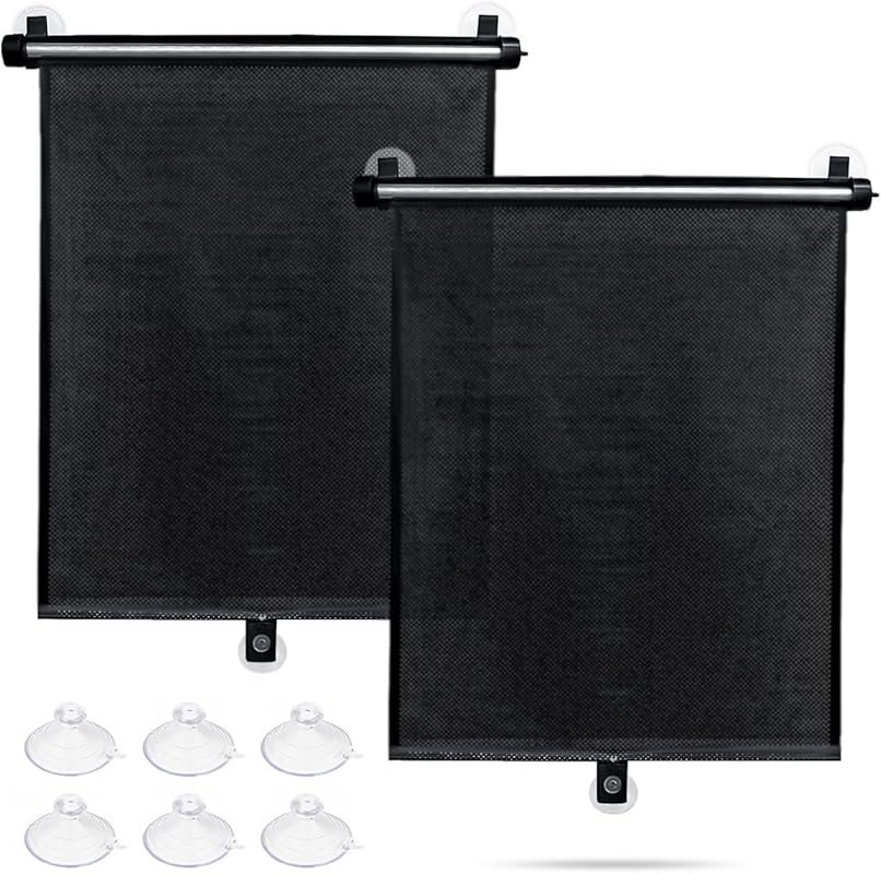 Sfee 2-Pack Retractable Car Window Shades for Side Windows with Heat a