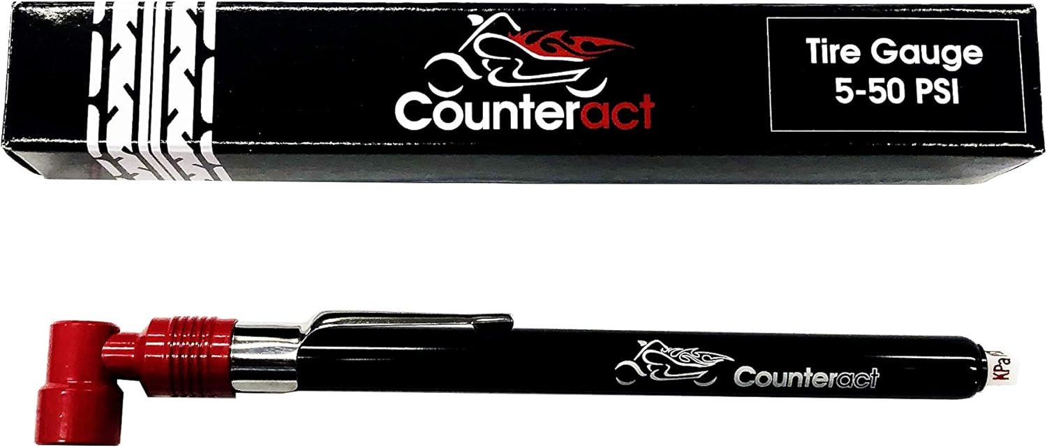 Counteract MKPG-D Analog Tire Pressure Gauge for Motorcycle and ATV Ti