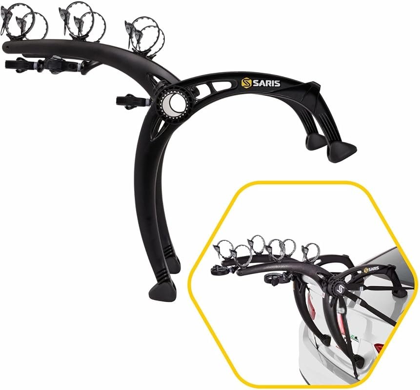 Saris Bones EX 3-Bike Trunk Rack Bicycle Carrier, Durable, Rust-Free, 
