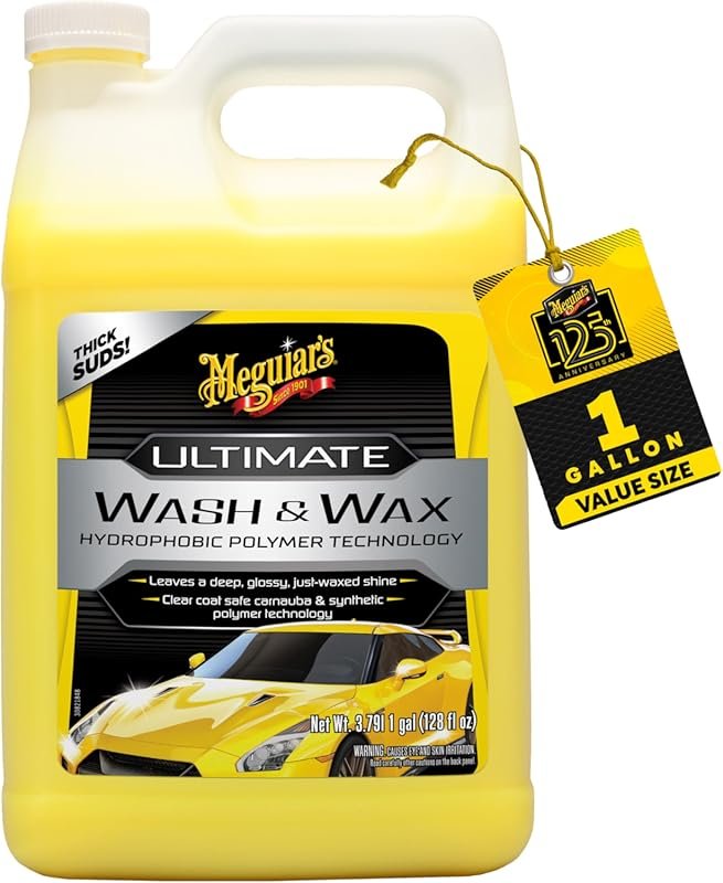 Meguiar's Ultimate Wash and Wax Cleaner is pH Neutral for Cleaning, Sh