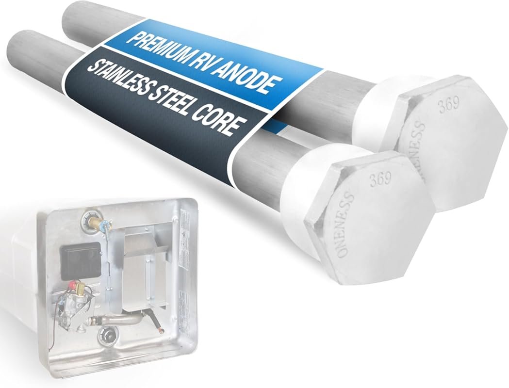 RV Water Heater Anode Rod 2-Pack: 9.25-Inch Magnesium Rod for Suburban