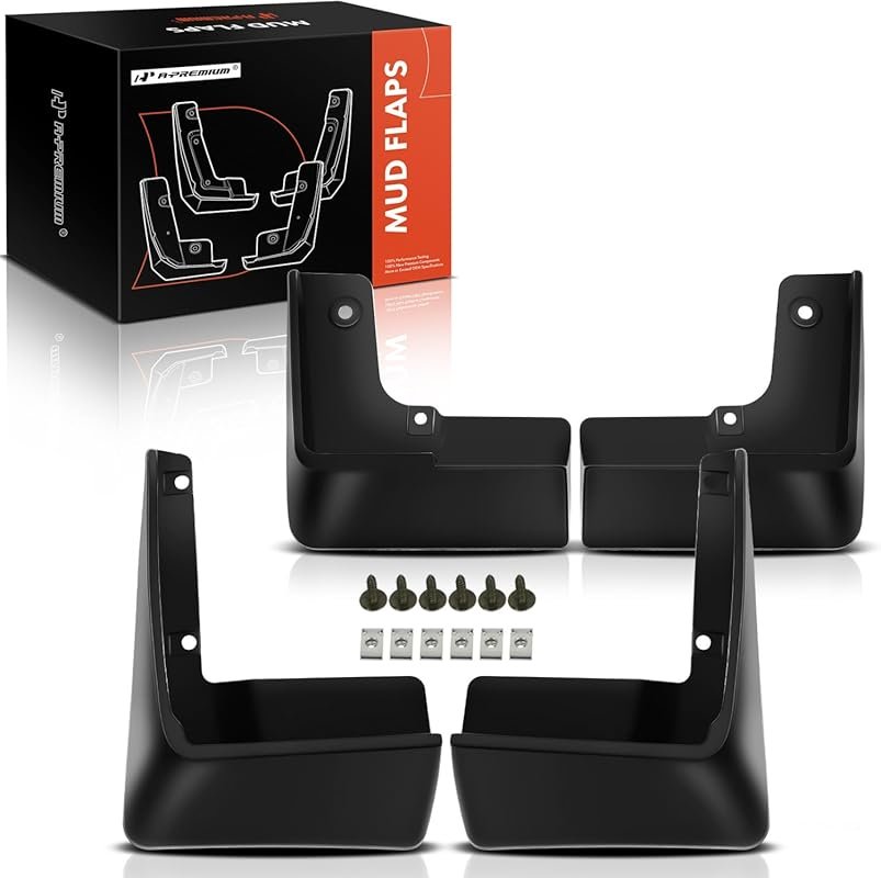A-Premium Mud Flaps for Toyota Prius 2010-2015 Hatchback, 4-Piece Set,